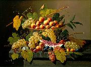 Severin Roesen Still Life with a Basket of Fruit Sweden oil painting artist